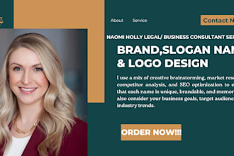 brainstorm catchy brand slogan name business brand name and logo design