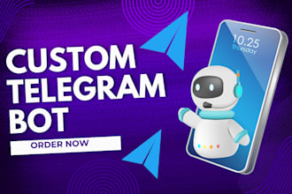 develop a custom telegram bot, airdrop bot, bot development