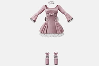 create  3d clothing animation, garment modeling, 3d fashion rendering,