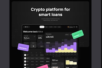 develop business loan website, bank app, crypto app, blockchain app