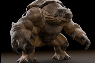 3d character model for unreal engine5 and roblox 3d rig 3d creature 3d monster
