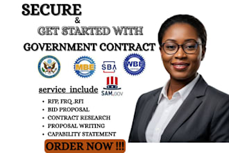 write rfp, rfq, secure government contract, winning  bid proposal grant writing