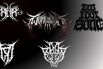 unique custom death metal band logo horror 3d design graffiti phonk design