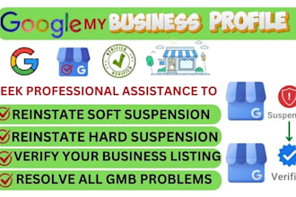 fix gmb suspension suspended gmb, provide gmb suspension reinstatement services