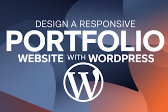 design personal blog or business website for portfolio, wordpress landing page