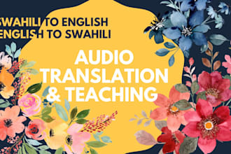teach you swahili and english online