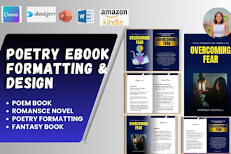 design, format poetry book, poem novel, self help non fiction upload amazon kdp