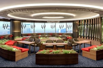 3d café interior design cgi bar interior design for lobby, restaurant interior
