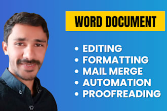 do professional microsoft word document creation, formatting, and proofreading
