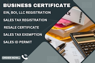 obtain a resale certificate, seller permit and sales tax