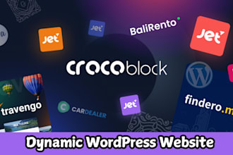 build any dynamic wordpress website by crocoblock, elementor pro, jet engine