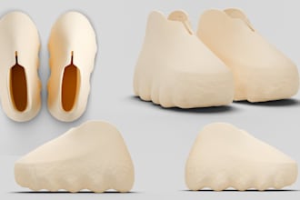 design 3d footwear shoes 3d sneakers model shoe animation and rendering