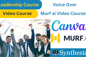 create leadership online course in french video course murf ai synthesia ai