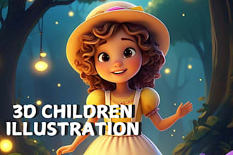 draw children story book illustration kids book activity book cover design