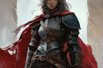 make the character art of dnd and dnd  character art