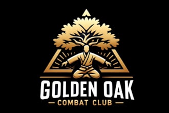 do custom gold tree logo design natural tree eco