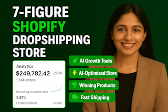 build an automated shopify store, design redesign shopify website, dropshipping