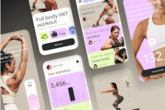 create a fitness app, workout app, health app, gym app