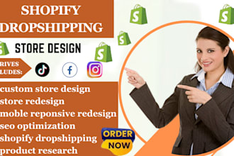 set up your shopify dropshipping store design promotion and ad campaigns