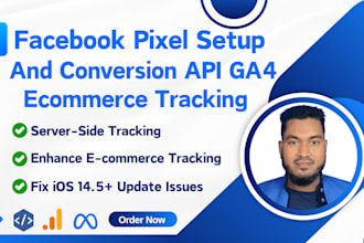 fix or setup meta pixel facebook conversion API, ga4 ecommerce tracking via GTM