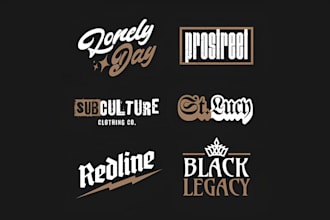 create modern urban streetwear clothing brand logo