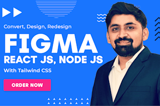 convert figma to reactjs or nextjs website with tailwind CSS