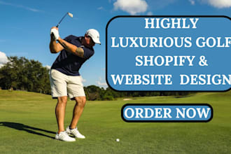 build golf shopify store sport wear golf cart golf apparel dropshipping website