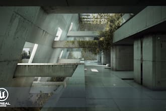 create 3d environment, level design, and light in unreal engine 5