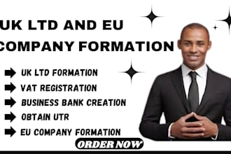 setup UK ltd, eu company formation, eu vat, business bank, eori and utr number