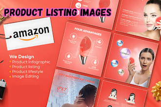 design amazon product listing, amazon infographic, listing image design
