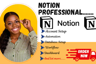 build custom notion template notion VA automate your notion CRM notion workflow