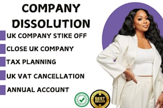 terminate, dissolve, your USA corporation, llc and srike off uk itd