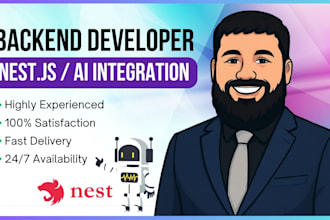 be your nestjs backend developer, website developer, ai integration
