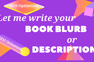 write your selling book description or book blurb