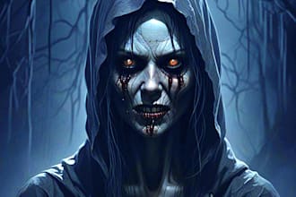 draw best horror art and horror character art