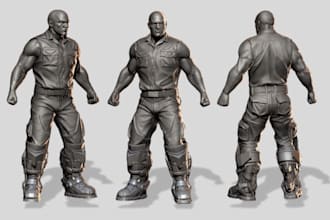 do quality 3d miniature,warhammer, action figure, modeling, sculpting, rendering