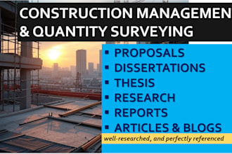 do construction management, quantity survey and dissertations