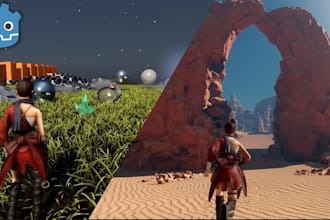 immersive 2d 3d godot4 game,fps,rpg,multiplayer,tps,fix bugs,levels,game UI,vfx