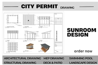 do architectural city permit drawing, blueprint, floor  and site plan, mep