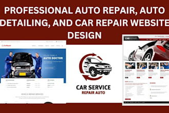 do auto repair, auto detailing, car repair landing page, auto repair website