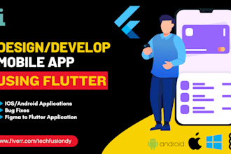 develop professional flutter mobile apps for ios and android