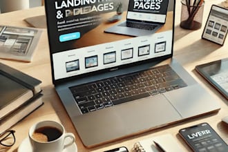 create high converting landing page design or one page website