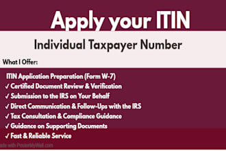 apply your itin individual taxpayer number as irs caa