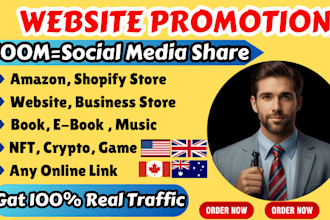 organically promote your website, amazon product, crypto and any business link