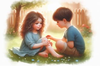 custom drawn children storybook illustrations