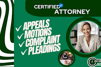 draft court documents, appeals, motions, and petitions
