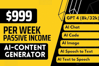 build passive income generative web ai content generator website ai nsfw website