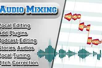 mixing and mastering of your auido podcast stories audio and much more