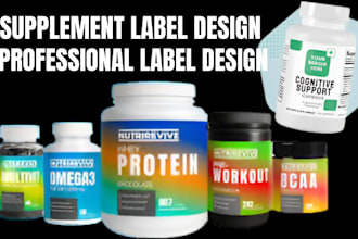 design supplement product label cbd bottle cosmetic label design with supliful