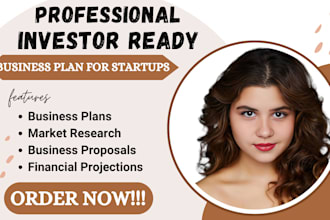 develop investor ready business plan for startups business plan writer proposals